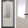 Межкомнатная дверь из серии Вернисаж (Шпон и Эмаль) модель Л70-В Ral 7035, Ral 9010, Белый