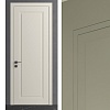 Межкомнатная дверь из серии Комфорт (Шпон и Эмаль) модель Л81 Ral 7035, Ral 9010, Белый
