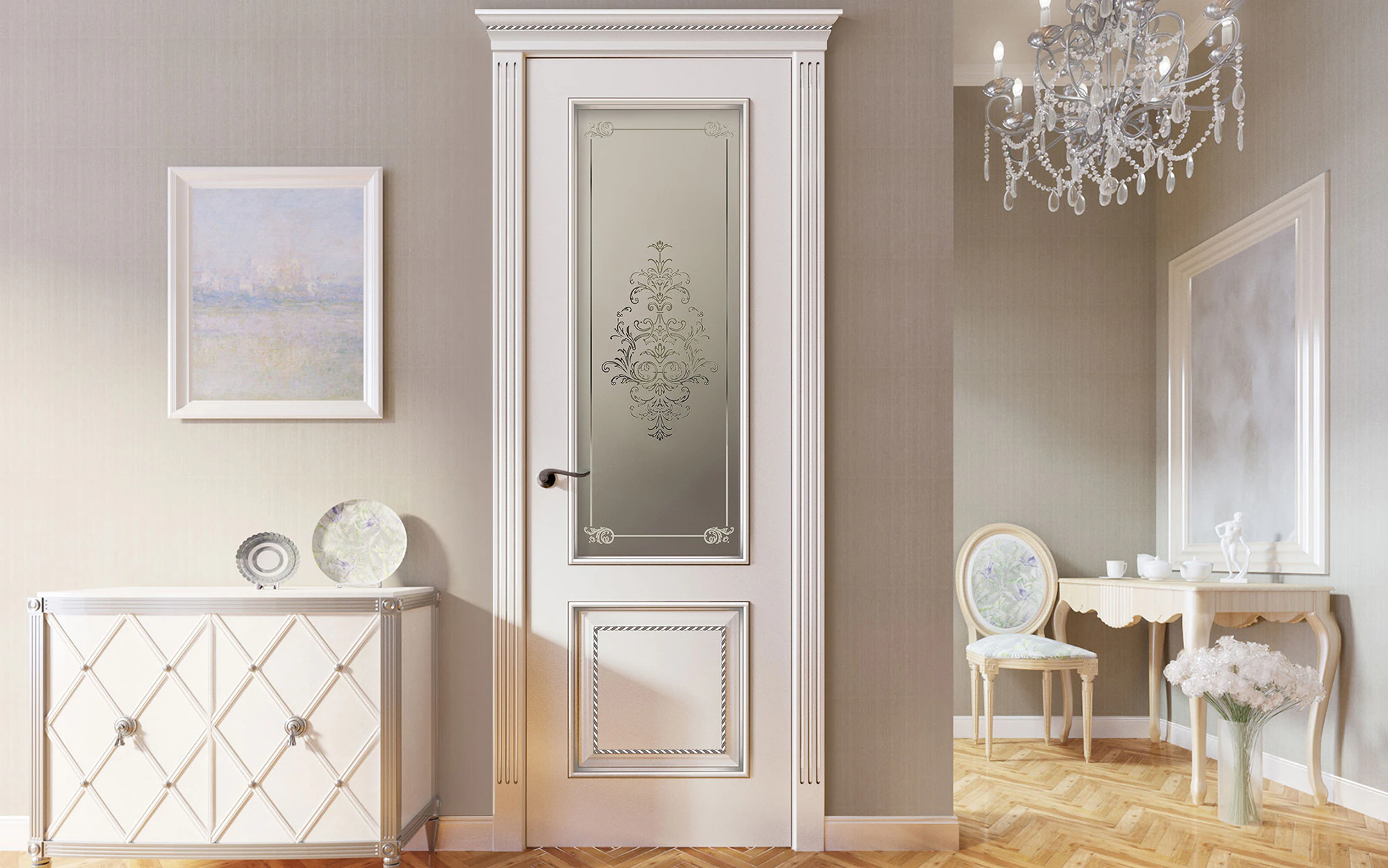 Фото межкомнатной двери DREVPROM серия Арбат модель Л32-Б в интерьере