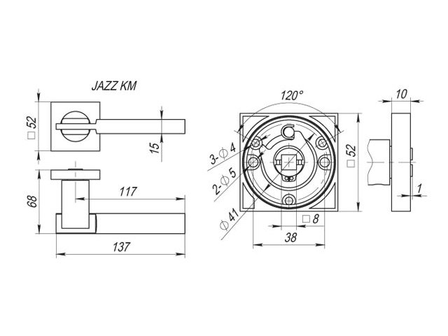 Фото дверной ручки модель JAZZ от FUARO