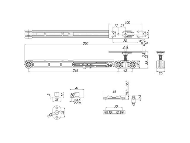 Фото раздвижной системы модель Комплект для раздвижных дверей COMFORT - PRO SET 2  от ARMADILLO