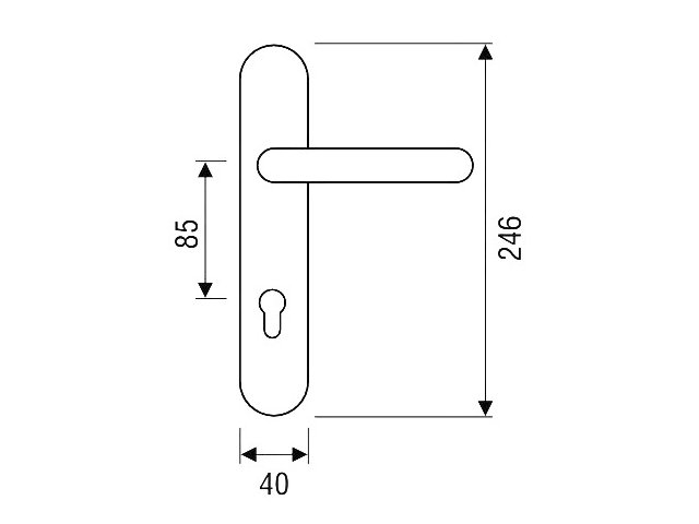 Фото дверной ручки модель ELBA от M.B.C