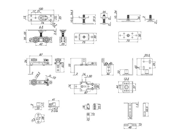 Фото раздвижной системы модель Базовый комплект для телескопического открывания дверей COMFORT - PRO SET 5 от ARMADILLO