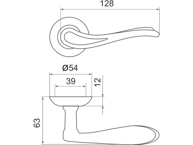 Фото дверной ручки модель OCTAN от ARMADILLO