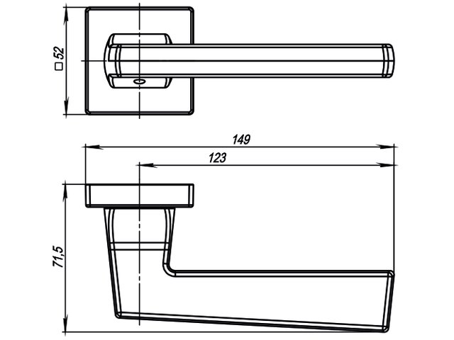 Фото дверной ручки модель GROOVE USQ от Серия URBAN