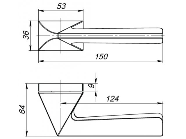 Фото дверной ручки модель IRON UCS от Серия URBAN