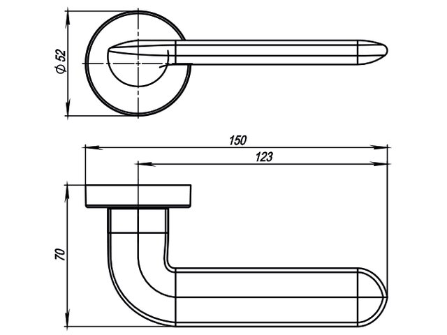 Фото дверной ручки модель EXCALIBUR от Серия URBAN