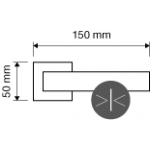 Фото дверной ручки модель TRIO от LINEA CALI