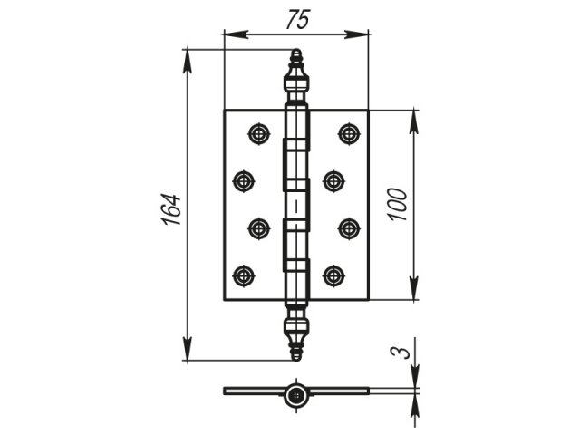 Купить дверную петлю СЕРИЯ 500-B4 в Минске