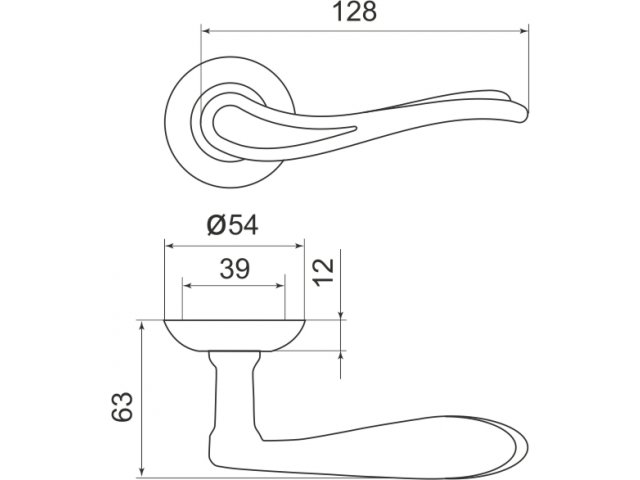 Фото дверной ручки модель OCTAN LD64 от ARMADILLO