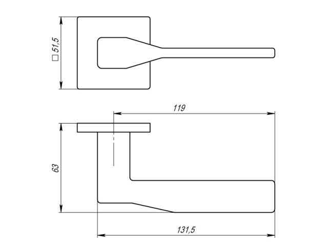 Фото дверной ручки модель GRAND USS от Серия URBAN Slim