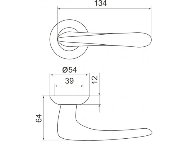 Фото дверной ручки модель PAVA LD42 от ARMADILLO