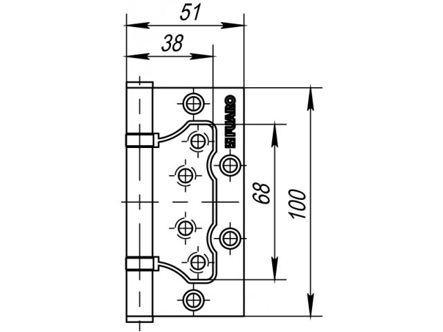 Купить дверную петлю СЕРИЯ 500-2BB 100 в Минске