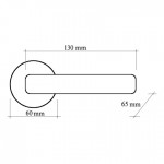 Фото дверной ручки модель ROSA 243 60mm от Fadex Melodia