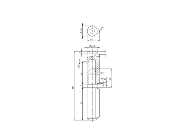 Купить дверную петлю T2-150-22 С ПОДШИПНИКОМ в Минске