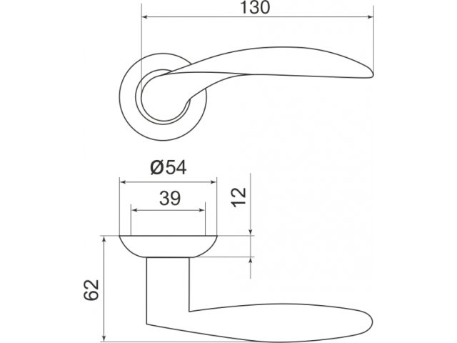 Фото дверной ручки модель DIONA LD20 от ARMADILLO