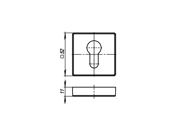 Фото дверной накладки модель ЕВРОНАКЛАДКА USQ