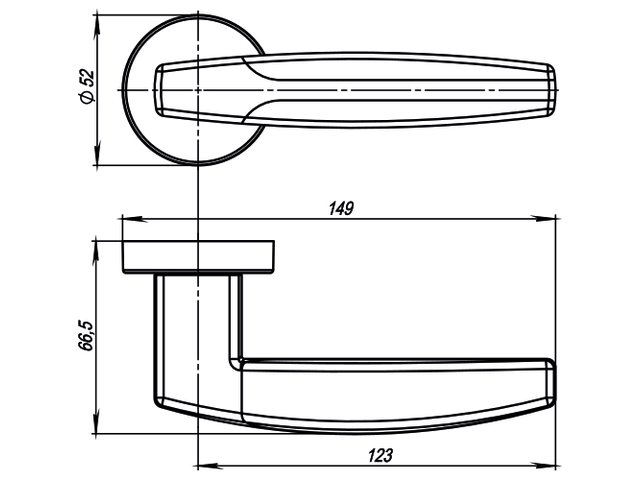 Фото дверной ручки модель ARC от Серия URBAN