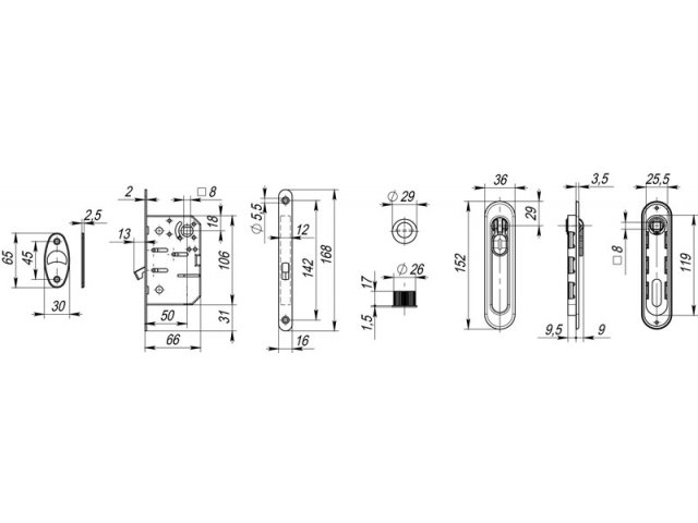 Фото дверной ручки модель SH011-BK ARMADILLO от Серия SH