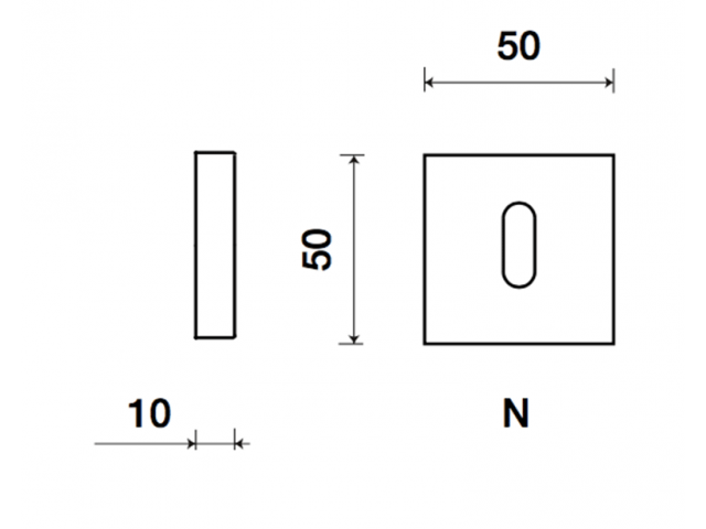 Фото дверной накладки модель НАКЛАДКА KEY 50 Q