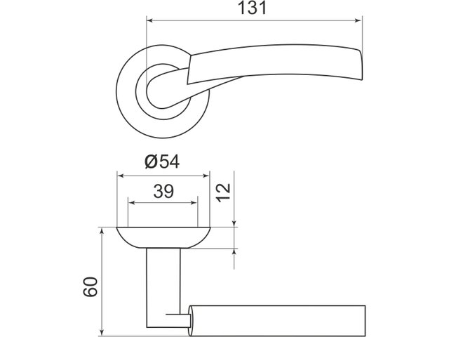 Фото дверной ручки модель VEGA от ARMADILLO