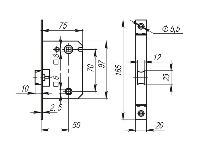 Фото дверной защёлки модель СЕРИЯ LH 720 от ARMADILLO