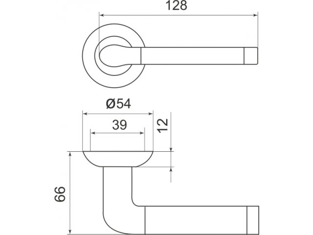 Фото дверной ручки модель STELLA LD28 от ARMADILLO