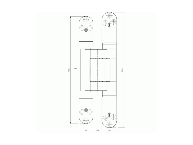Купить дверную петлю TECTUS TE 645 3D ДО 300 КГ в Минске