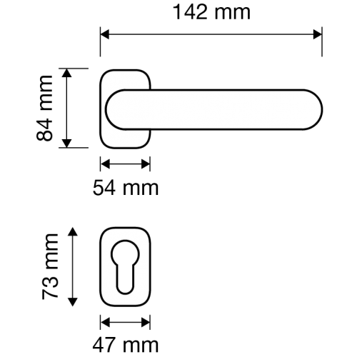 Фото дверной ручки модель CHARME от LINEA CALI