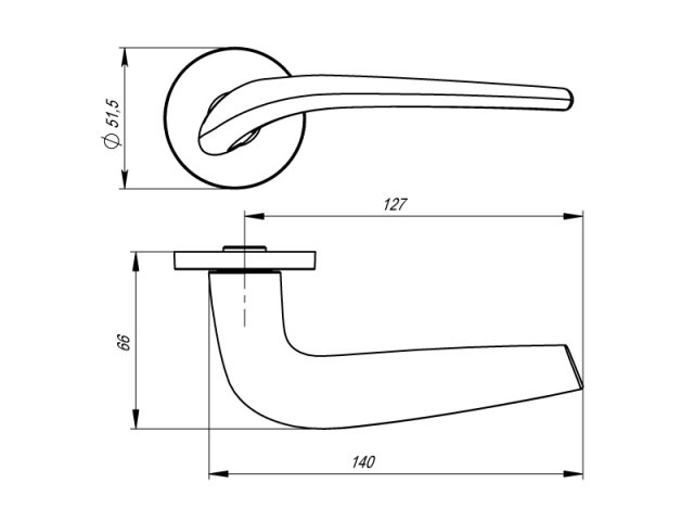 Фото дверной ручки модель TWIN URS от Серия URBAN Slim