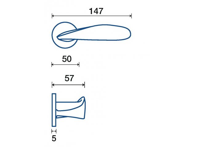 Фото дверной ручки модель LEAF RT от FRASCIO