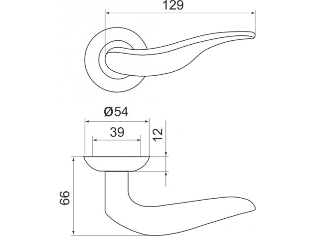 Фото дверной ручки модель LORA от ARMADILLO