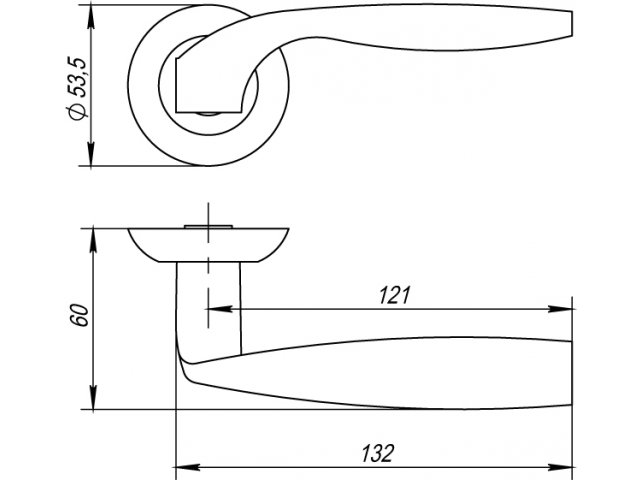 Фото дверной ручки модель BOSTON от PUNTO
