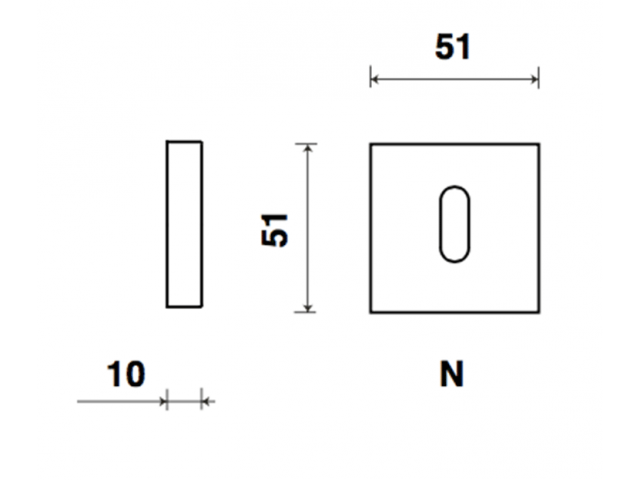 Фото дверной накладки модель НАКЛАДКА KEY 50 QR (К РУЧКАМ INNER,FLOW)