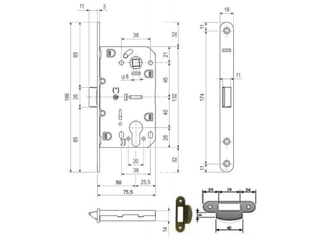 Защёлки MEDIANA EVOLUTION ЗАМОК купить в Минске