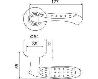 Фото дверной ручки модель STELLA LD28 от Серия LEGEND