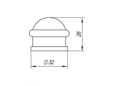 Фото дверного упора модель DS PF-26 от PUNTO