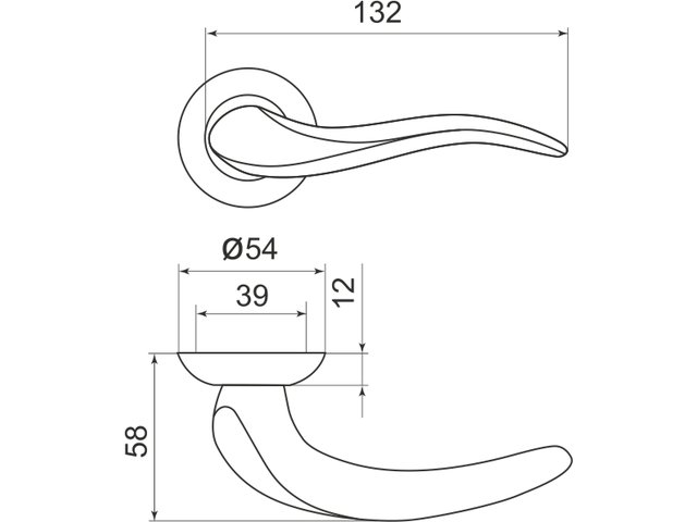 Фото дверной ручки модель ANDROMEDA от ARMADILLO