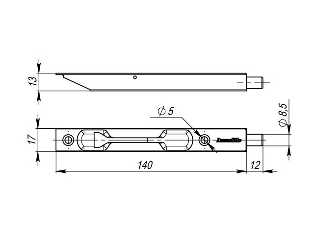 Фото дверного упора ТОРЦЕВОЙ FB 5-1/2 от ARMADILLO
