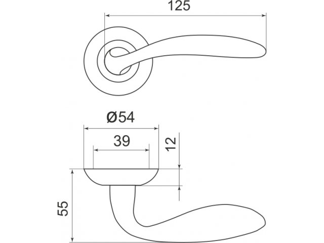 Фото дверной ручки модель VIRGO LD57 от ARMADILLO