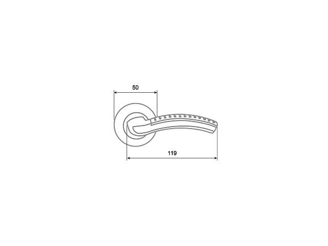 Фото дверной ручки модель РИМ от ИТАРОС