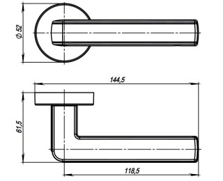 Фото дверной ручки модель CUBE URB3 от Серия URBAN