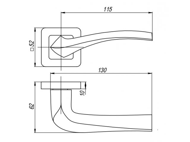 Фото дверной ручки модель VESTA от PUNTO