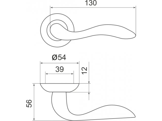 Фото дверной ручки модель SELENA LD19 от ARMADILLO