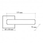 Фото дверной ручки модель LIBRA 229 Q от Fadex Melodia