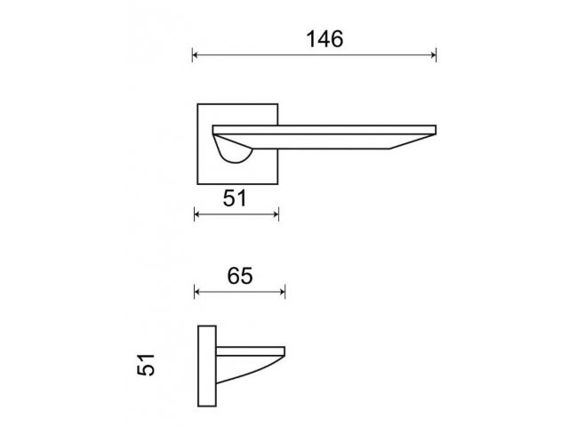 Фото дверной ручки модель BLADE Q от FRASCIO