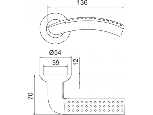 Фото дверной ручки модель LIBRA LD26 от ARMADILLO
