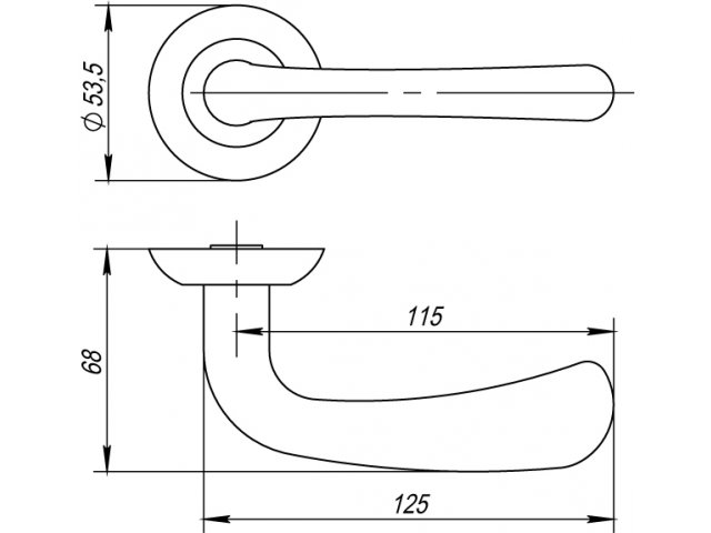 Фото дверной ручки модель SIMFONIA от PUNTO