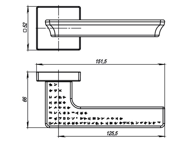 Фото дверной ручки модель MATRIX USQ от Серия URBAN