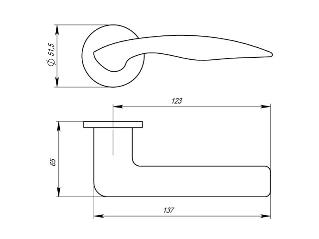 Фото дверной ручки модель WAVE URS от Серия URBAN Slim